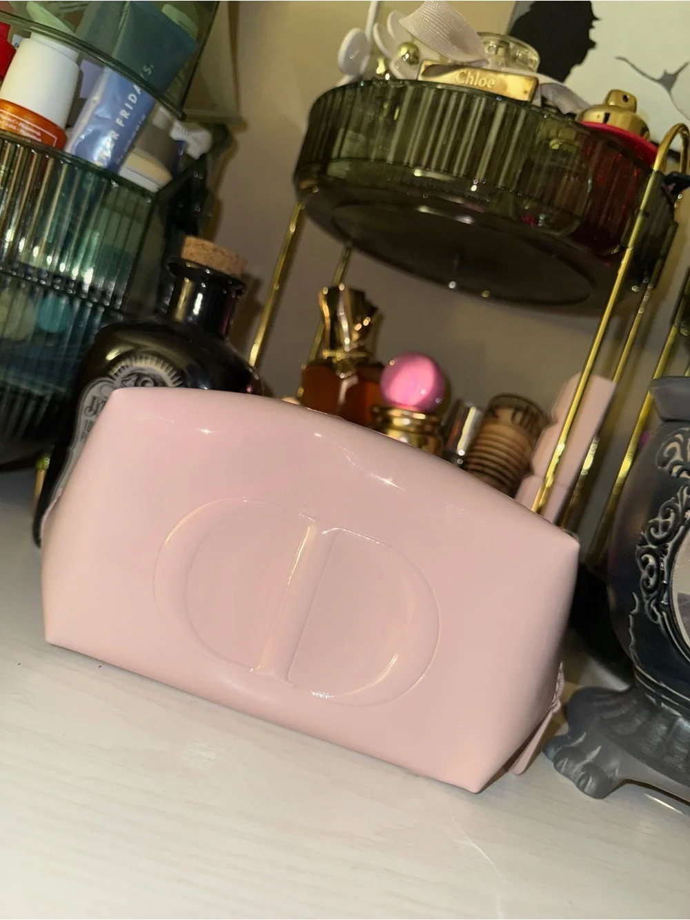 Dior Pink Patent CD Cosmetic Pouch